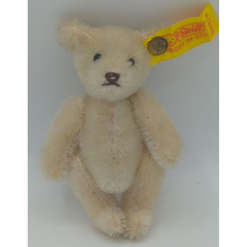 Vintage Steiff Mini 4" Teddy Bear 0203/10 Cream/Off White Jointed